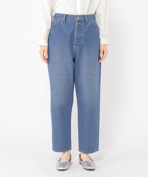 studio CLIP（スタディオクリップ）の「ルーズテーパードデニムパンツ[プチ・プラスサイズあり]《CLIP denim》（デニムパンツ・レディース・インディゴブルー/ライトブルー・SMALL/MEDIUM/LARGE/X-LARGE/XX-LARGE/XXX-LARGE/PM/PL）」の17枚目の写真