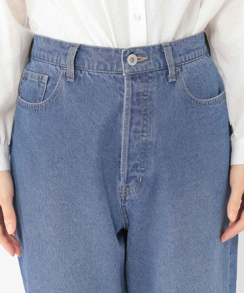 studio CLIP（スタディオクリップ）の「ルーズテーパードデニムパンツ[プチ・プラスサイズあり]《CLIP denim》（デニムパンツ・レディース・インディゴブルー/ライトブルー・SMALL/MEDIUM/LARGE/X-LARGE/XX-LARGE/XXX-LARGE/PM/PL）」の20枚目の写真