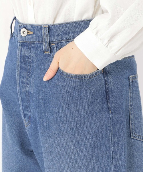 studio CLIP（スタディオクリップ）の「ルーズテーパードデニムパンツ[プチ・プラスサイズあり]《CLIP denim》（デニムパンツ・レディース・インディゴブルー/ライトブルー・SMALL/MEDIUM/LARGE/X-LARGE/XX-LARGE/XXX-LARGE/PM/PL）」の21枚目の写真