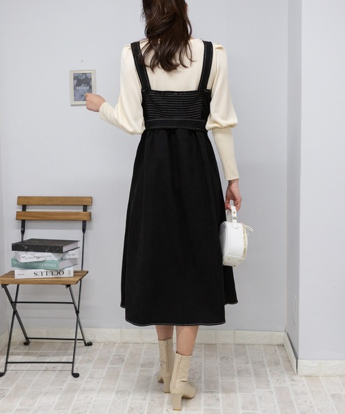 【セール】サイド チェックプリーツ ロング ジャンスカ ワンピース(ワンピース)|pumpkin port(パンプキンポート) 【セール】サイド チェックプリーツ ロング ジャンスカ ワンピース(ワンピース)|pumpkin port(パンプキンポート)