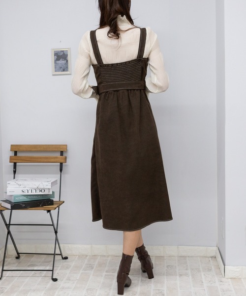 【セール】サイド チェックプリーツ ロング ジャンスカ ワンピース(ワンピース)|pumpkin port(パンプキンポート) 【セール】サイド チェックプリーツ ロング ジャンスカ ワンピース(ワンピース)|pumpkin port(パンプキンポート)