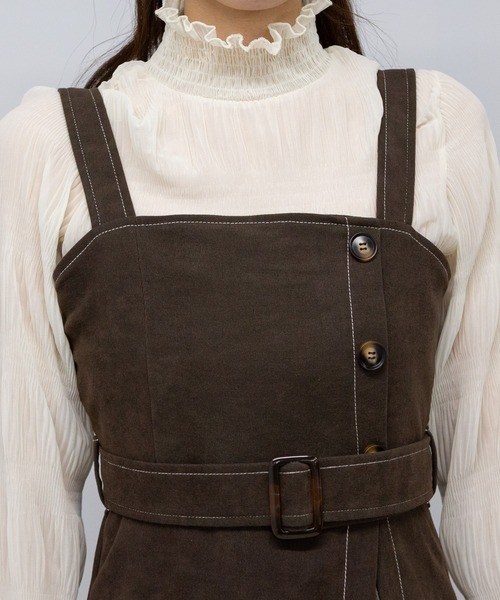 【セール】サイド チェックプリーツ ロング ジャンスカ ワンピース(ワンピース)|pumpkin port(パンプキンポート) 【セール】サイド チェックプリーツ ロング ジャンスカ ワンピース(ワンピース)|pumpkin port(パンプキンポート)