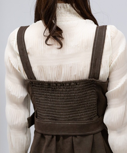 【セール】サイド チェックプリーツ ロング ジャンスカ ワンピース(ワンピース)|pumpkin port(パンプキンポート) 【セール】サイド チェックプリーツ ロング ジャンスカ ワンピース(ワンピース)|pumpkin port(パンプキンポート)