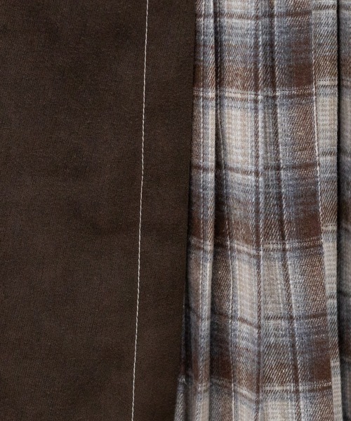 【セール】サイド チェックプリーツ ロング ジャンスカ ワンピース(ワンピース)|pumpkin port(パンプキンポート) 【セール】サイド チェックプリーツ ロング ジャンスカ ワンピース(ワンピース)|pumpkin port(パンプキンポート)