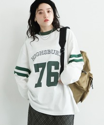 RAGEBLUE | ナンバリングロゴ/カレッジプリントロングTシャツ(Tシャツ/カットソー)