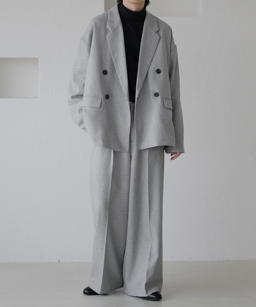 epnok（エプノック）の「ダブルテーラードメランジジャケット（テーラードジャケット・メンズ・ダークブルー/モカ/グレー・SMALL/MEDIUM/LARGE）」の9枚目の写真