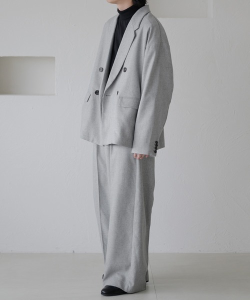 epnok（エプノック）の「ダブルテーラードメランジジャケット（テーラードジャケット・メンズ・ダークブルー/モカ/グレー・SMALL/MEDIUM/LARGE）」の11枚目の写真