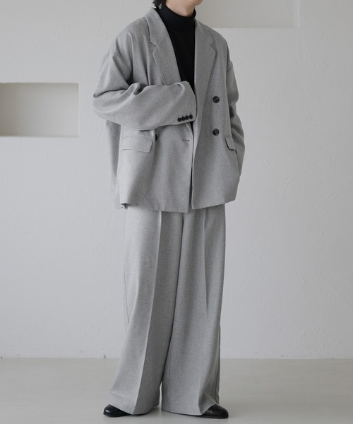 epnok（エプノック）の「ダブルテーラードメランジジャケット（テーラードジャケット・メンズ・ダークブルー/モカ/グレー・SMALL/MEDIUM/LARGE）」の10枚目の写真