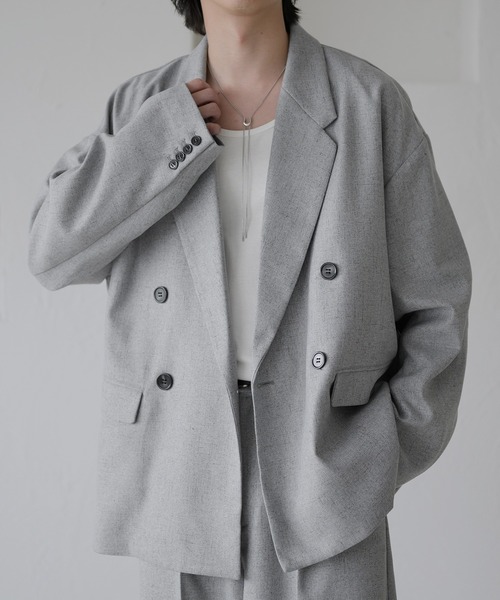 epnok（エプノック）の「ダブルテーラードメランジジャケット（テーラードジャケット・メンズ・ダークブルー/モカ/グレー・SMALL/MEDIUM/LARGE）」の15枚目の写真