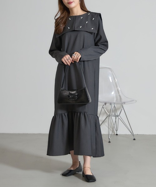 &. NOSTALGIA(アンドドットノスタルジア)の「【ZOZO限定】フラップリボンバッグ(ショルダーバッグ・レディース・ブラック/ホワイト・FREE)」の5枚目の写真