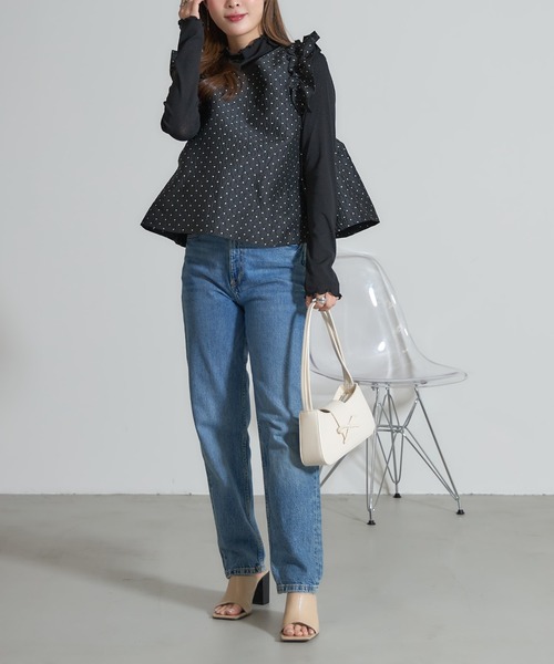 &. NOSTALGIA(アンドドットノスタルジア)の「【ZOZO限定】フラップリボンバッグ(ショルダーバッグ・レディース・ブラック/ホワイト・FREE)」の10枚目の写真