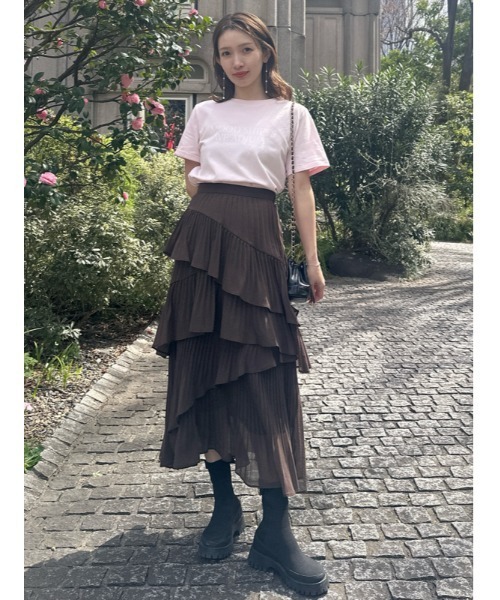 SNIDEL（スナイデル）の「シンプルロゴTシャツ（Tシャツ/カットソー・レディース・ネイビー/ピンク/ホワイト・FREE）」の15枚目の写真