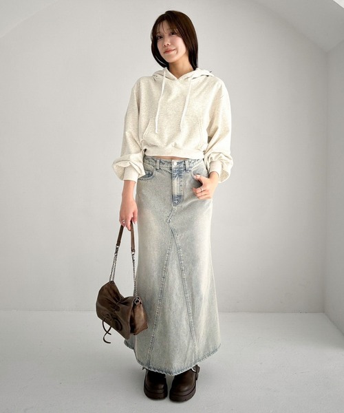 Heather（ヘザー）の「Denim マーメイドロングスカート　319781（デニムスカート・レディース・ライトブルー/グレー・S/M）」の3枚目の写真