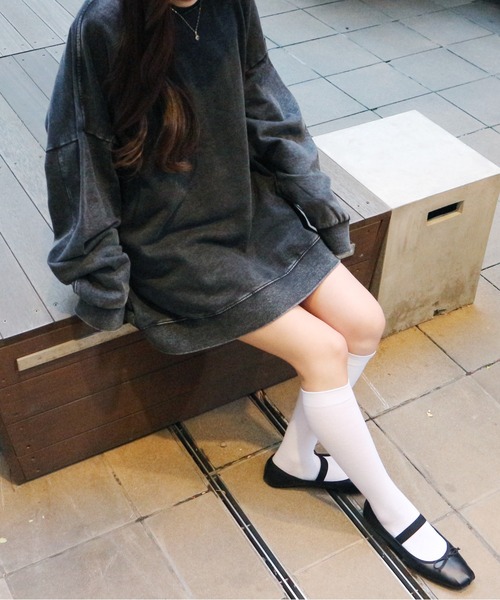 CeLess（セレス）の「Vintage Over Sweat（スウェット・レディース・ブラック/グレー・FREE）」の3枚目の写真