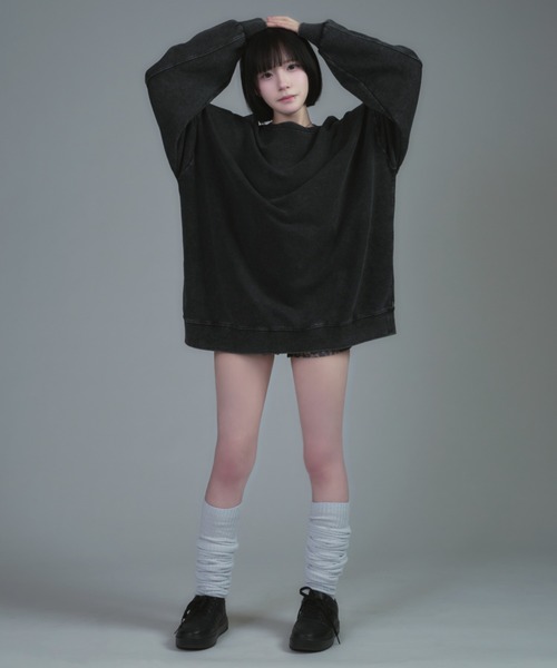 CeLess（セレス）の「Vintage Over Sweat（スウェット・レディース・ブラック/グレー・FREE）」の8枚目の写真