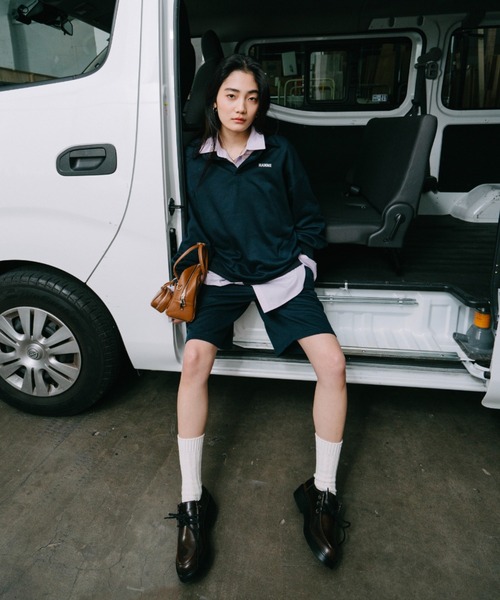 HANNE(アン)の「ポロカラースウェット(スウェット・レディース・ネイビー/グレー・FREE)」の9枚目の写真