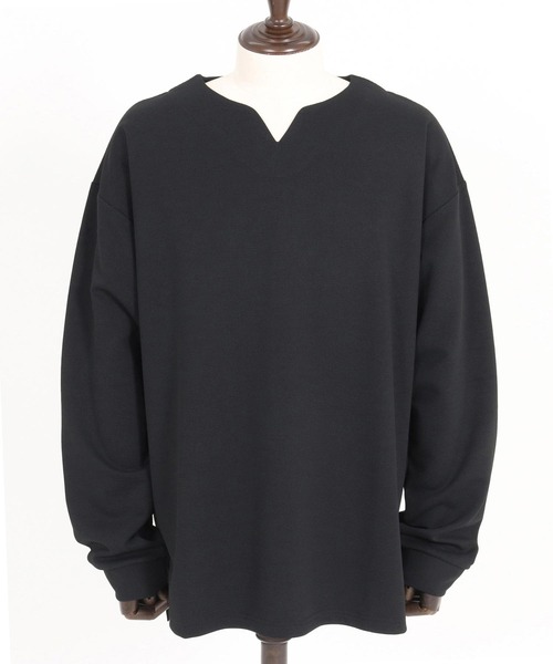 CAMBIO（カンビオ）の「mlt5074-キーネックサイドスリットカットソー（Tシャツ/カットソー・メンズ・アイボリー/グレイッシュベージュ/ブラック・M/L/XL）」の22枚目の写真