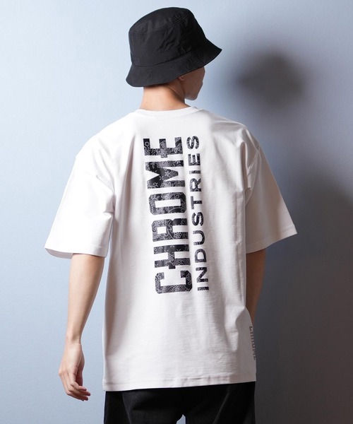 boohoo MAN オーバーサイズ 半袖 パーム バックプリント Tシャツ CHROME/クローム オーバーサイズ/バックプリントTシャツ JP264
