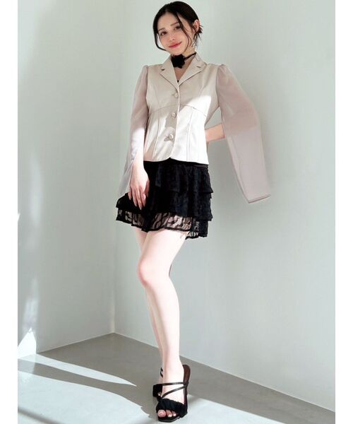 RESEXXY（リゼクシー）の「チュールデザインサンダル（サンダル・レディース・ベージュ/ブラック・SMALL/MEDIUM/LARGE）」の11枚目の写真