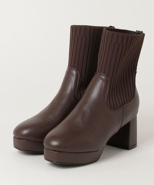 LibertyDoll(リバティードール)の「Liberty doll /ニットヒールブーツ ソックスブーツ(9154)(ブーツ・レディース・ブラック/ダークブラウン/シルバー/アイボリー・S/LL/L/M)」の12枚目の写真