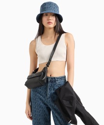 ARMANI EXCHANGE | 【A|X アルマーニ エクスチェンジ】リブデザイン クロップドノースリーブニットトップ(ニット/セーター)