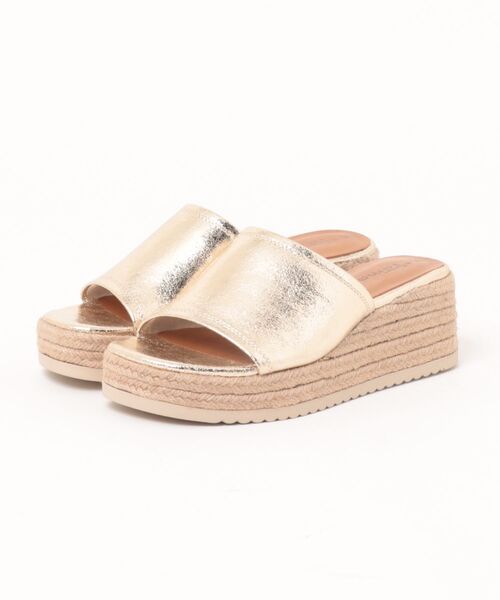 inter-chaussures（インターショシュール）の「【Tamaris】厚底ジュートソールミュールサンダル(455701)（サンダル・レディース・ゴールド・37/38/39/40/36）」の5枚目の写真