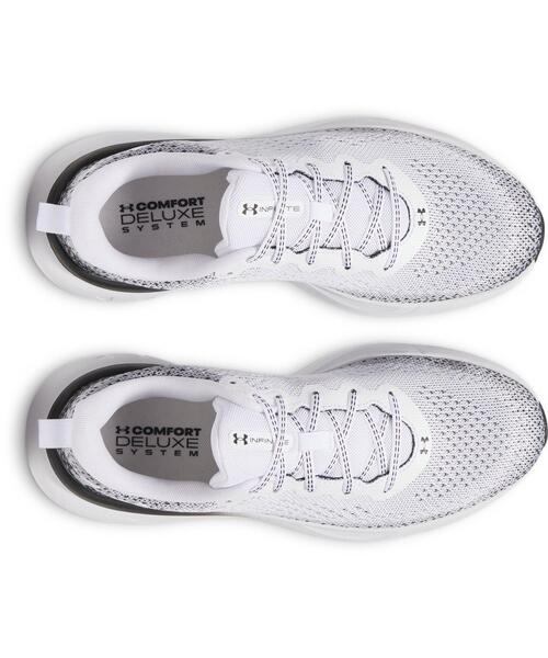 UNDER ARMOUR(アンダーアーマー)の「UAインフィニット(ランニング/メンズ)(スニーカー・メンズ・ブラック×ホワイト・27.0cm/28.0cm/29.0cm/25.5cm/26.5cm/27.5cm/28.5cm/26.0cm/25.0cm)」の3枚目の写真