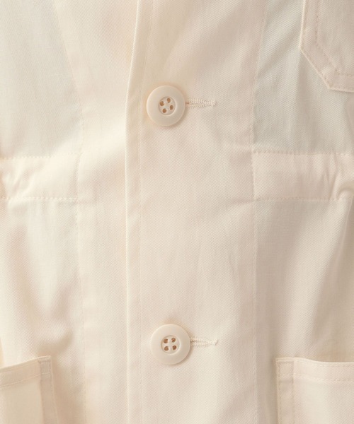 A part by（アパートバイ）の「リネンツイルシャツジャケット（ミリタリージャケット・レディース・ブラウン/アイボリー・FREE）」の8枚目の写真