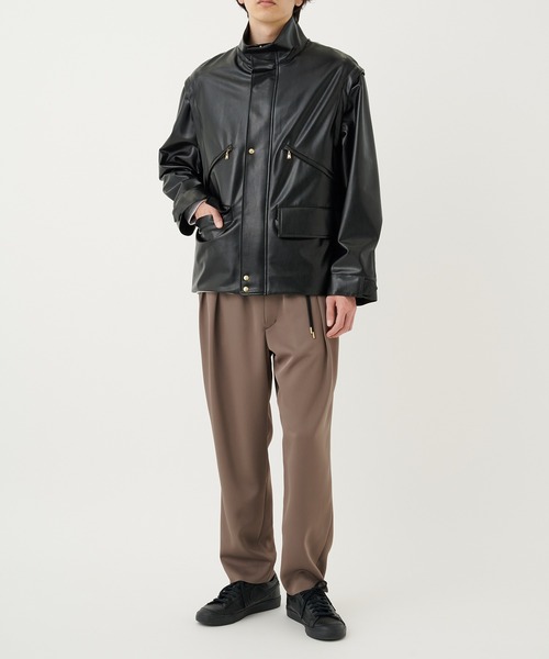 CULLNI(クルニ)の「別注 Faux Leather Blouson(ブルゾン・メンズ・ブラック・1/2)」の5枚目の写真