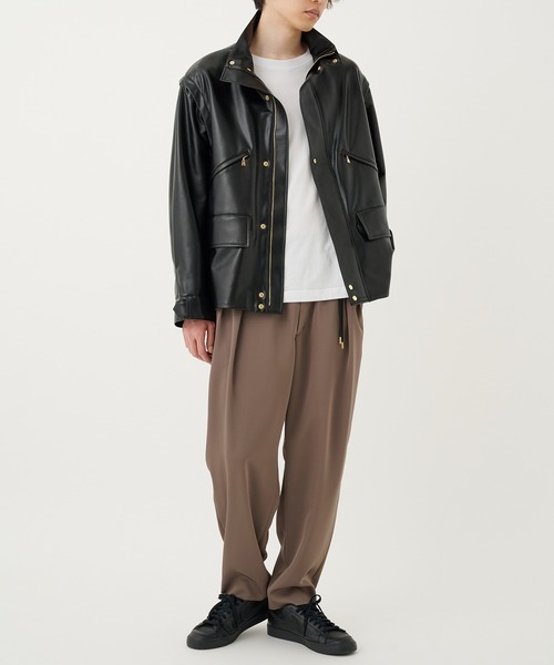 CULLNI(クルニ)の「別注 Faux Leather Blouson(ブルゾン・メンズ・ブラック・1/2)」の6枚目の写真