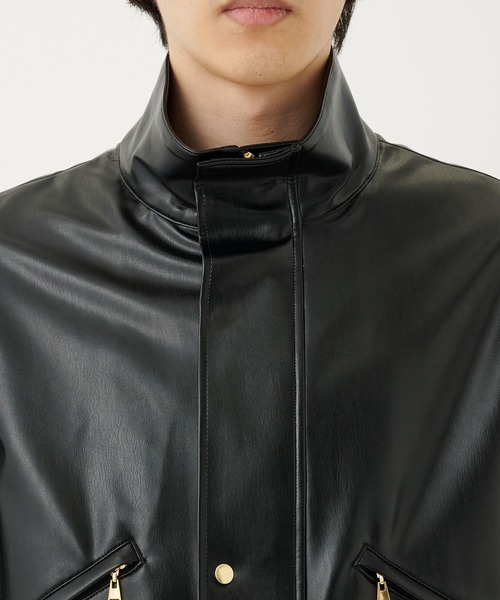 CULLNI(クルニ)の「別注 Faux Leather Blouson(ブルゾン・メンズ・ブラック・1/2)」の12枚目の写真