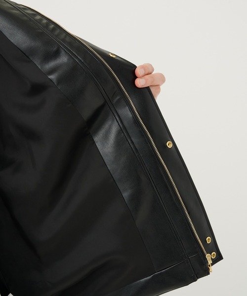 CULLNI(クルニ)の「別注 Faux Leather Blouson(ブルゾン・メンズ・ブラック・1/2)」の17枚目の写真
