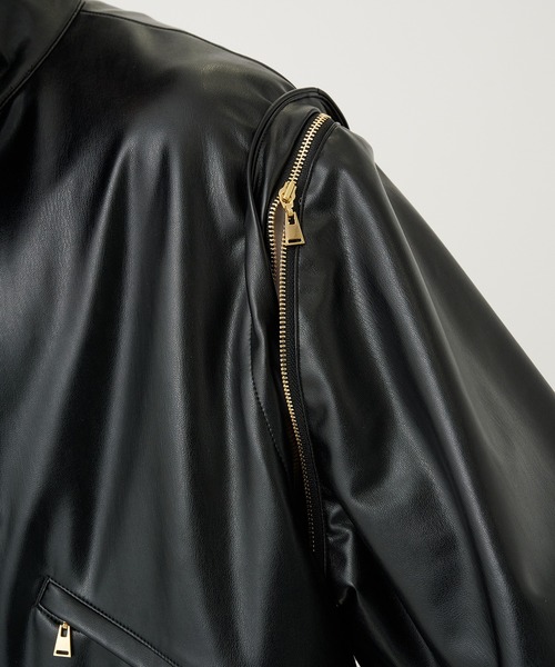 CULLNI(クルニ)の「別注 Faux Leather Blouson(ブルゾン・メンズ・ブラック・1/2)」の18枚目の写真