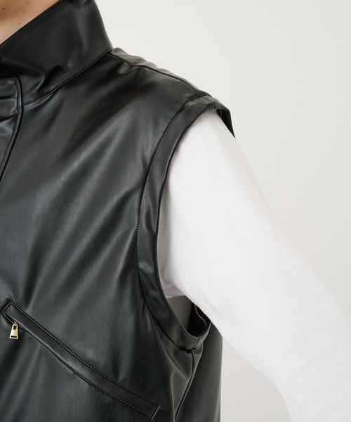 CULLNI(クルニ)の「別注 Faux Leather Blouson(ブルゾン・メンズ・ブラック・1/2)」の19枚目の写真