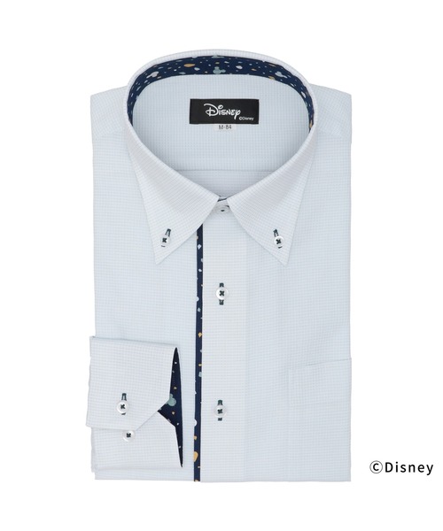 TOKYO SHIRTS(トウキョウシャツ)の「【Disney ディズニー】形態安定ノーアイロン ボタンダウン 長袖ビジネスワイシャツ(ビジネスシャツ・メンズ・ライトグリーン・首回り37cm-裄丈80cm/首回り39cm-裄丈80cm/首回り39cm-裄丈84cm/首回り41cm-裄丈82cm/首回り41cm-裄丈86cm/首回り42cm-裄丈82cm/首回り42cm-裄丈86cm/首回り43cm-裄丈82cm/首回り43cm-裄丈86cm/首回り37cm-裄丈84cm)」の1枚目の写真