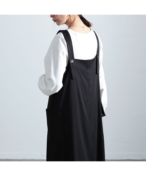epa ジャンパースカート⭐︎値下げしました⭐︎ セール】襟付きバックスリットジャンパースカート【大きいサイズ