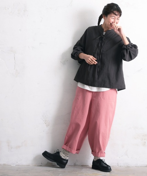 soulberry（ソウルベリー）の「ハローなノースリ ねくすと。（タンクトップ・レディース・チャコール/ブラック/オフホワイト・M/L/LL/3L/4L/5L）」の13枚目の写真