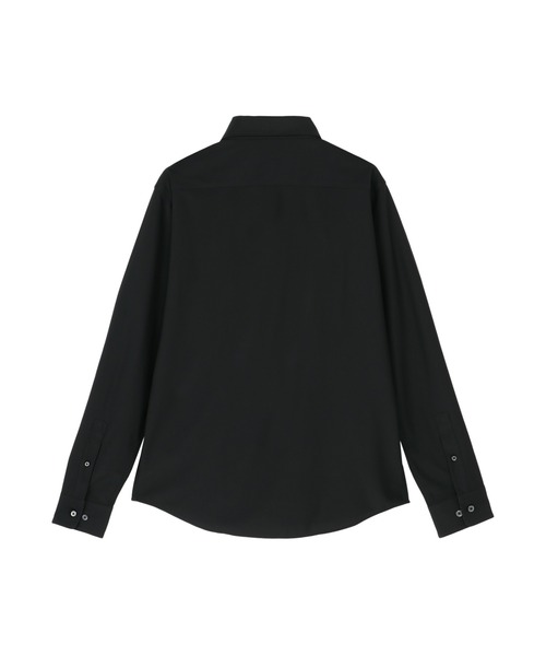 TOKYO SHIRTS（トウキョウシャツ）の「ボタンダウンデザインカジュアル長袖シャツ（ポロシャツ・メンズ・ブラック・S/M/L/LL）」の2枚目の写真