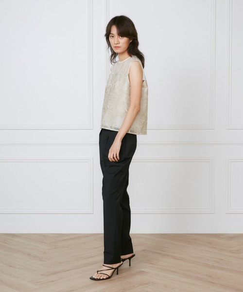 INED(イネド)の「シアーオーガンジーブラウス《la veille by SUPERIOR CLOSET》(シャツ/ブラウス・レディース・ブラック/アイボリー・9号)」の3枚目の写真