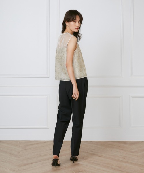INED(イネド)の「シアーオーガンジーブラウス《la veille by SUPERIOR CLOSET》(シャツ/ブラウス・レディース・ブラック/アイボリー・9号)」の5枚目の写真
