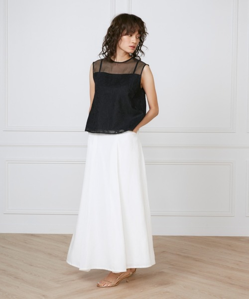 INED(イネド)の「シアーオーガンジーブラウス《la veille by SUPERIOR CLOSET》(シャツ/ブラウス・レディース・ブラック/アイボリー・9号)」の6枚目の写真