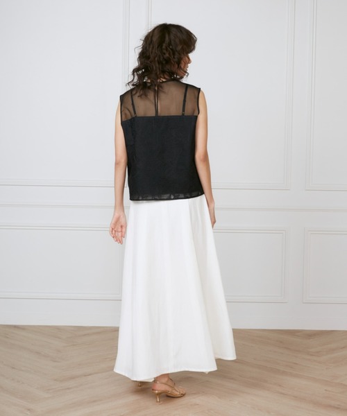 INED(イネド)の「シアーオーガンジーブラウス《la veille by SUPERIOR CLOSET》(シャツ/ブラウス・レディース・ブラック/アイボリー・9号)」の8枚目の写真