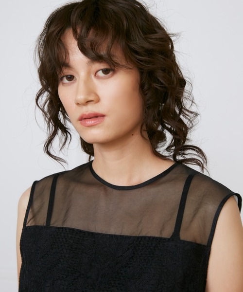INED(イネド)の「シアーオーガンジーブラウス《la veille by SUPERIOR CLOSET》(シャツ/ブラウス・レディース・ブラック/アイボリー・9号)」の12枚目の写真