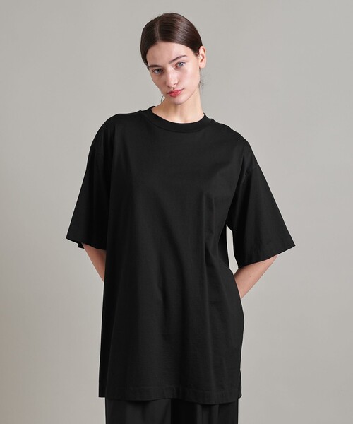 【BLACK】<LOEFF>スビンコットン ビッグ Tシャツ LOEFF｜スビンコットン 天竺 ビッグ Tシャツ 8817-699-0055-mn - Piu