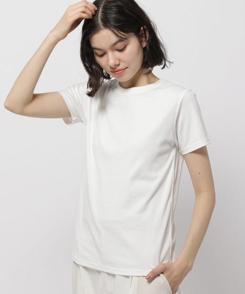 ニコアンド　be with M misayo マルチTシャツ　ホワイト ニコアンド be with M Misayoプロデュースシアープリントシャツ