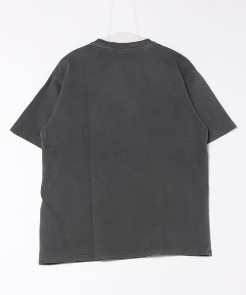 SPINNS（スピンズ）の「ピグメント加工プリントTシャツ/レトロイーグル/短丈/古着風（Tシャツ/カットソー・メンズ・ブラック/カーキ・ONESIZE）」の3枚目の写真