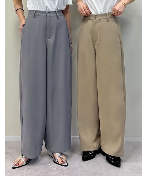 Re:EDIT（リエディ）の「[低身長/高身長/大きいサイズ有]アンクルソフトカーブパンツ（その他パンツ・レディース・ホワイト/ブラック×ホワイト/モカ/ベージュ/グレー系その他/ブラック/グレイッシュベージュ/グレー/チャコールグレー/ブラウン系その他/ブルー系その他/グレー系その他2/ブラウン系その他2/ブラウン/ピンク・MEDIUM/TALL/LARGE/X-LARGE/AM/AL/SHORT/SMALL）」の16枚目の写真