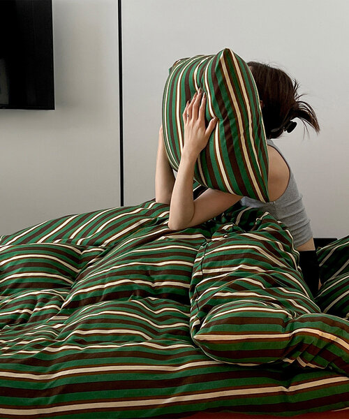 BIRTHDAY BAR（バースデイバー）の「【daydreamer】ツインストライプ ニットコットン寝具セット S（寝具・レディース・グリーン/ブルー系その他・0）」の2枚目の写真