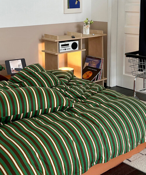 BIRTHDAY BAR（バースデイバー）の「【daydreamer】ツインストライプ ニットコットン寝具セット S（寝具・レディース・グリーン/ブルー系その他・0）」の5枚目の写真