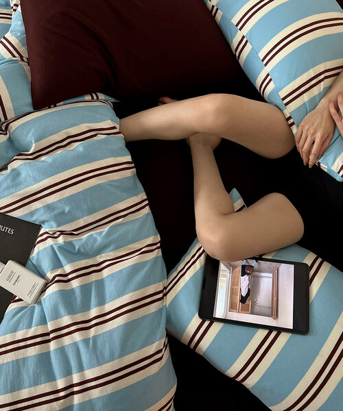 BIRTHDAY BAR（バースデイバー）の「【daydreamer】ツインストライプ ニットコットン寝具セット S（寝具・レディース・グリーン/ブルー系その他・0）」の9枚目の写真